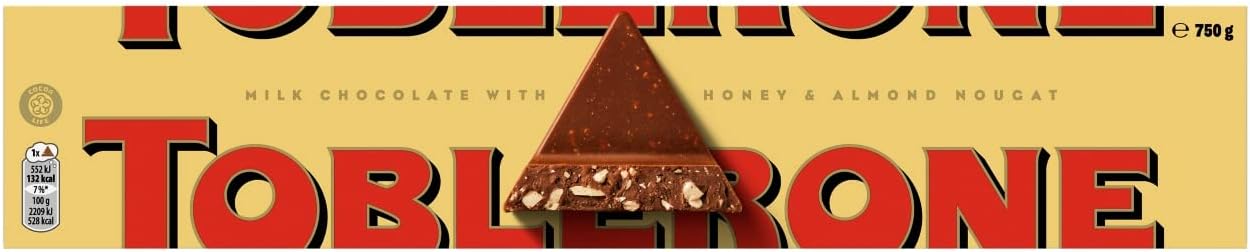 Toblerone Schweizer Milchschokoladentafel mit Honig und Mandelnougat 750 g 4