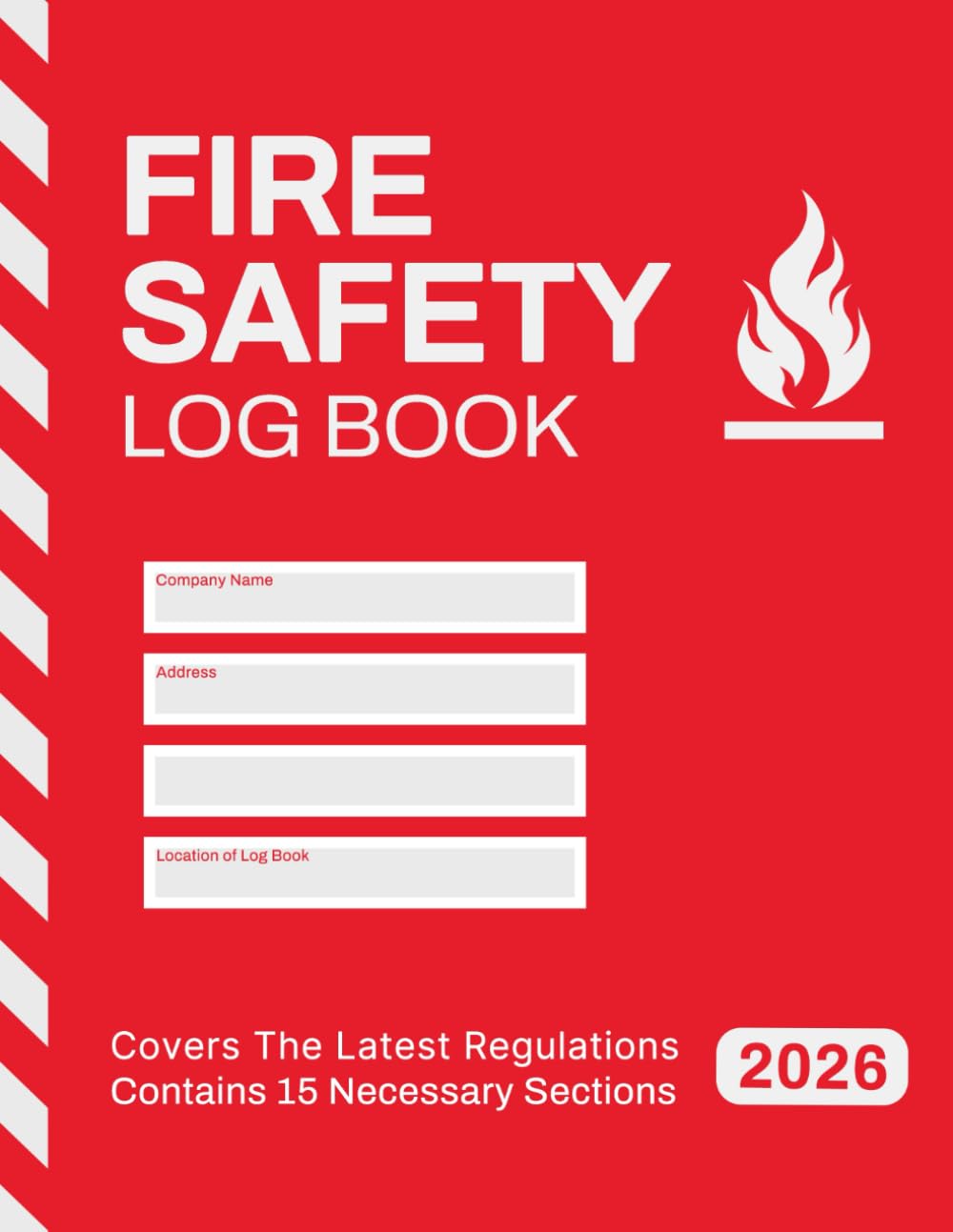 Golden Owl Press Fire Safety Log Book - 15 Sections for Inspections & Testing | Paperback