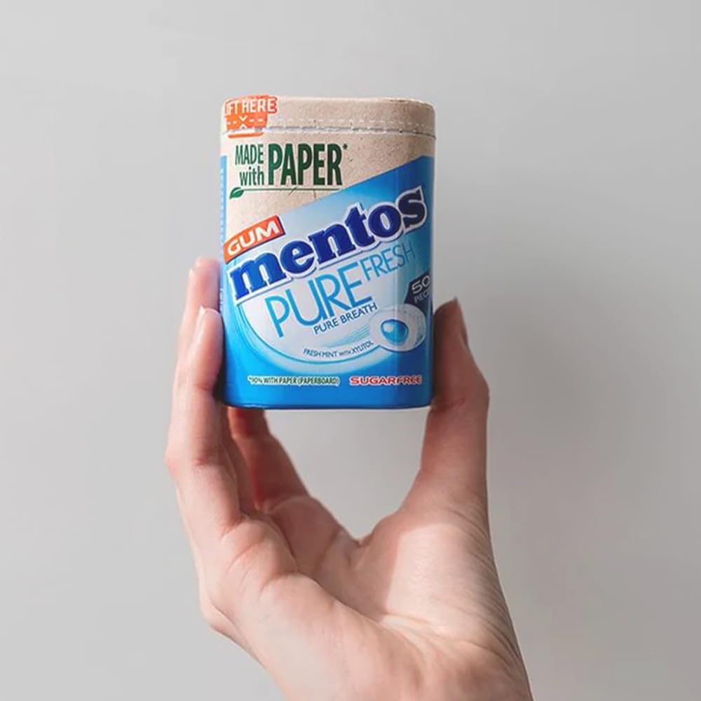 MENTOS Pure Fresh Sugar Free Chewing Gum - Fresh Mint Flavor | 50 Count (Pack of 6) 7