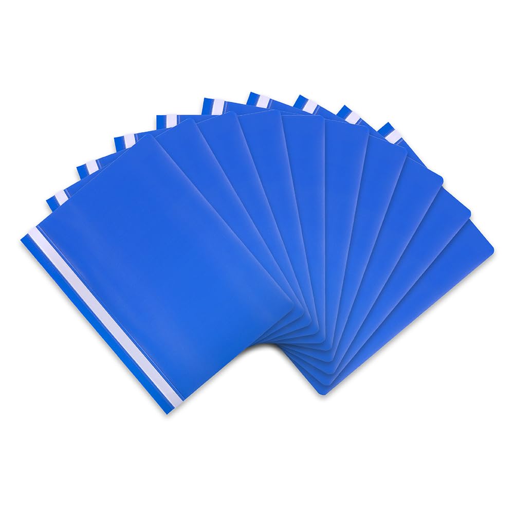 Hamelin A4 Blue Polypropylene Project Folders - Pack of 25 | 1/3 Cut Top Tab
