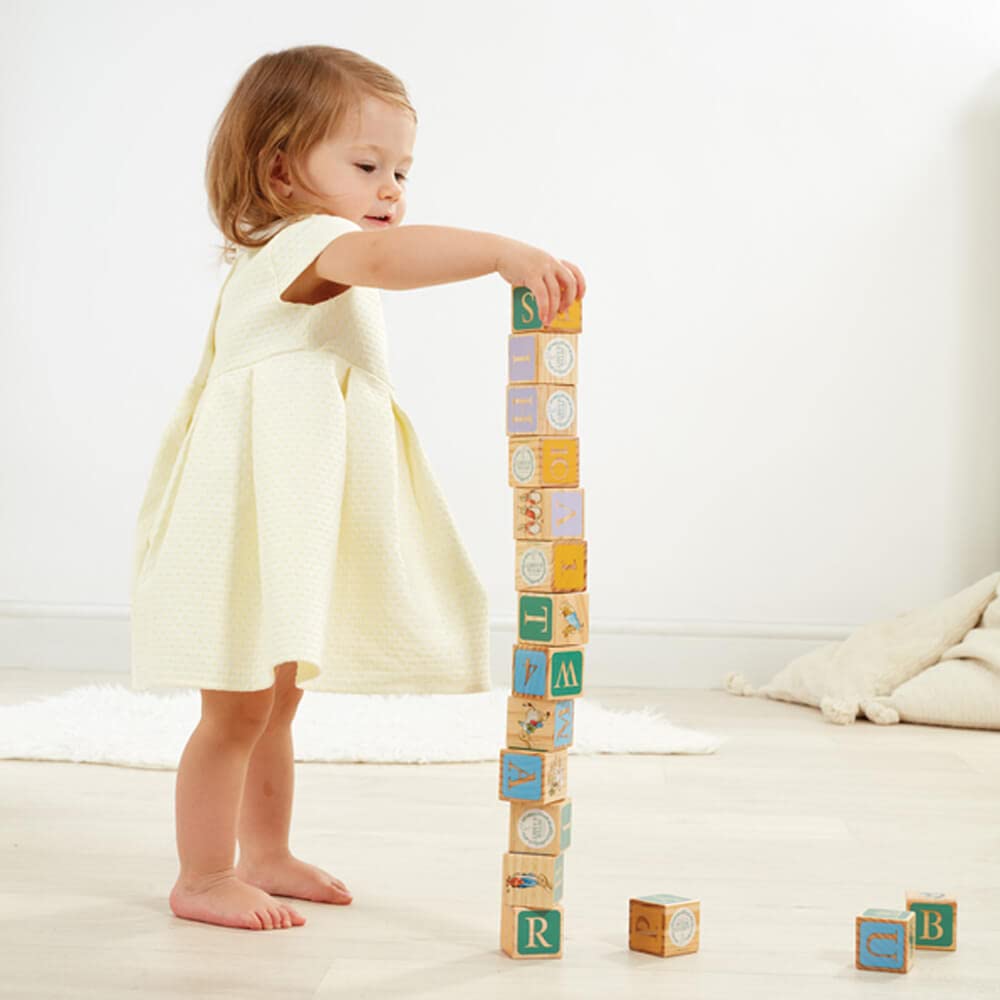 Rainbow Designs Peter Rabbit Wooden Building Blocks for Early Development | Multi-coloured | Ages 12 Months+ 3