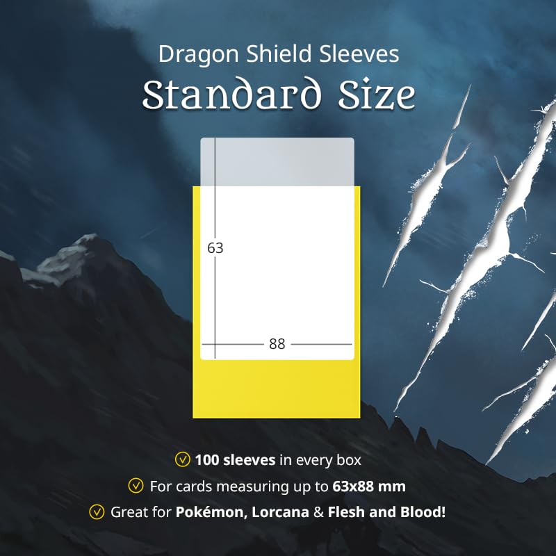 Dragon Shield Standardhüllen transparent für Sammelkartenspiele 5