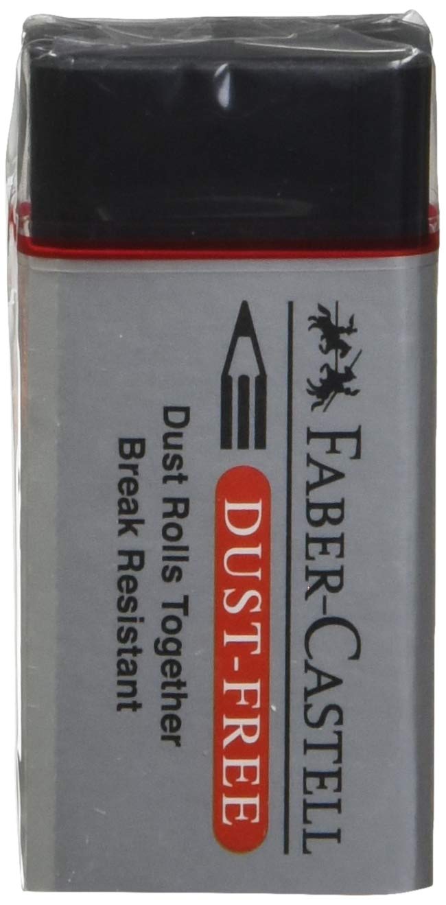 Faber-Castell Dust Free Cube Eraser - Black | Excellent Clean Erasing | 45x20x15mm