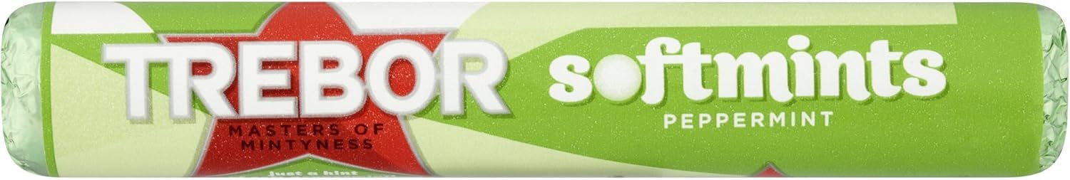 Trebor Softmints Peppermint Flavour, 44 Pack, Vegan & Vegetarian Friendly Chewy Mints with Crunchy Shell 1