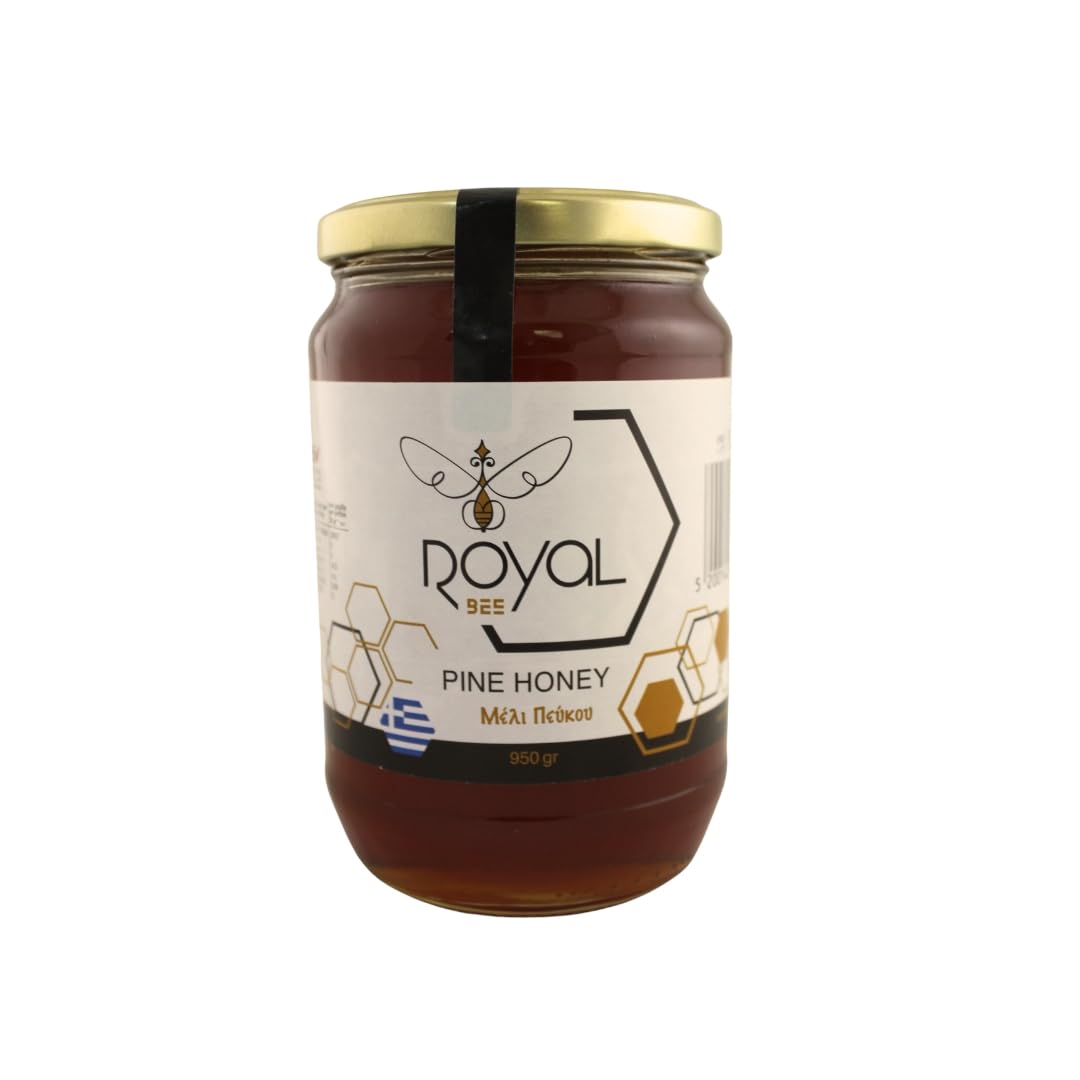Royal Bee Greek Pine Honey - Low Sugar Flavor | High Nutritional Value | 950g