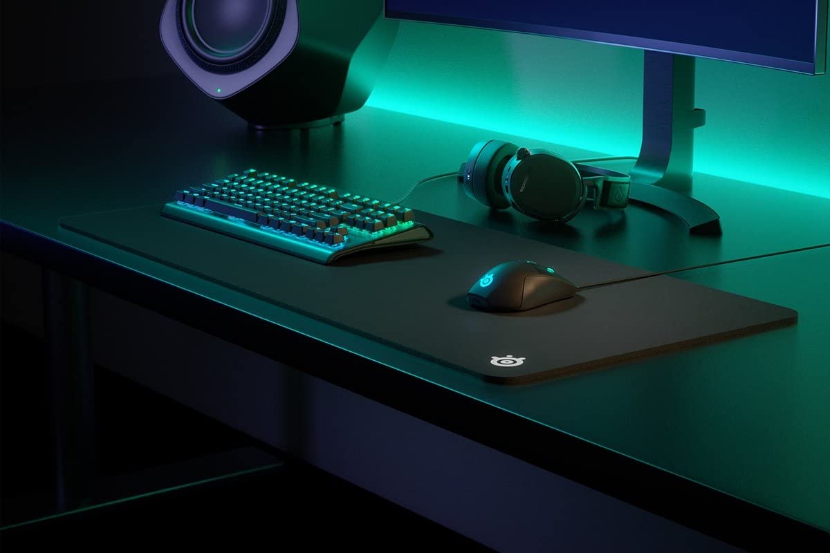SteelSeries QcK XXL - Gaming mousepad - fabric - rubber backing - black (900mm x 400mm x 2mm) 6