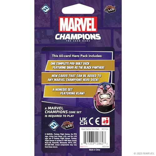 Fantasy Flight Games Marvel Champions: Das Kartenspiel Black Panther Hero Pack 3