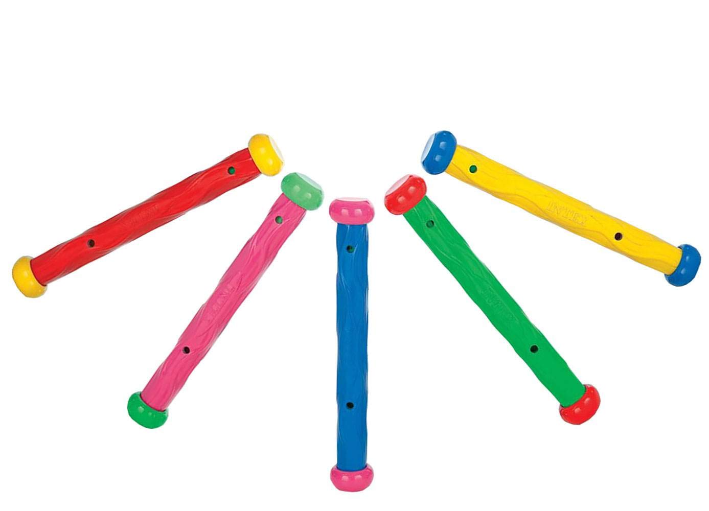 Intex Summer Fun Swimming Pool Dive Sticks (Set of 5) | Soft PVC Material | Ages 6+ 5