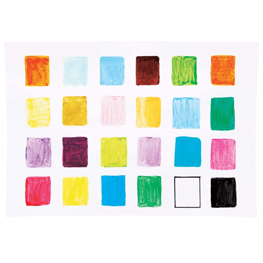 Baker Ross Acrylic Paint Pot Set - 24 Assorted Colors | 4.2ml Pots | Fast-Drying 3