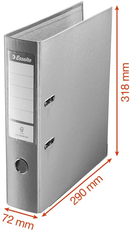 Esselte A4 Lever Arch Files, Red File Folders 624292, 3 Count (Pack of 1) 3