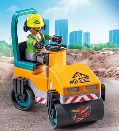 Playmobil Action Heroes Road Construction Site - Building Playset for Kids 4-10 5