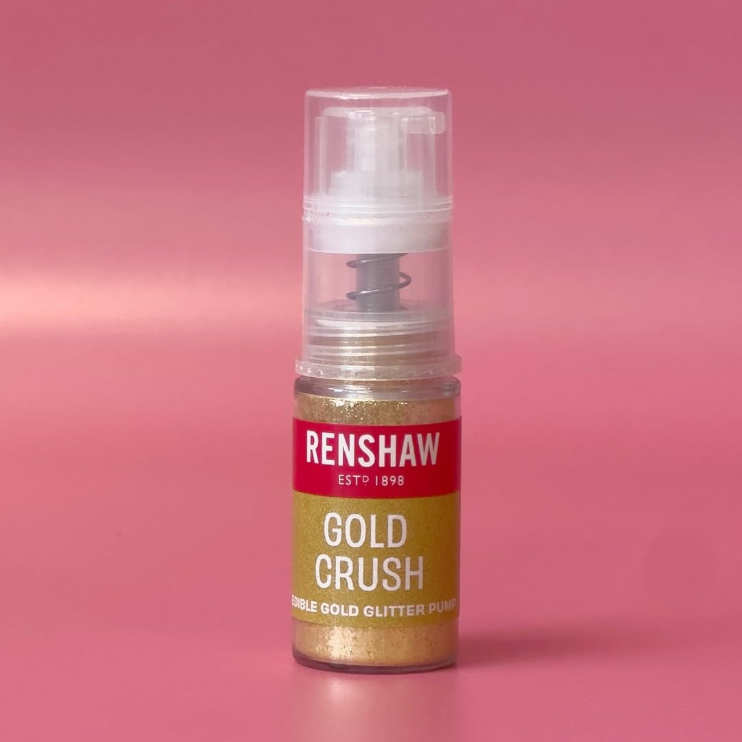 Renshaw Edible Glitter Pump - Gold Crush High Shine Lustred Glitter | 4 g 3