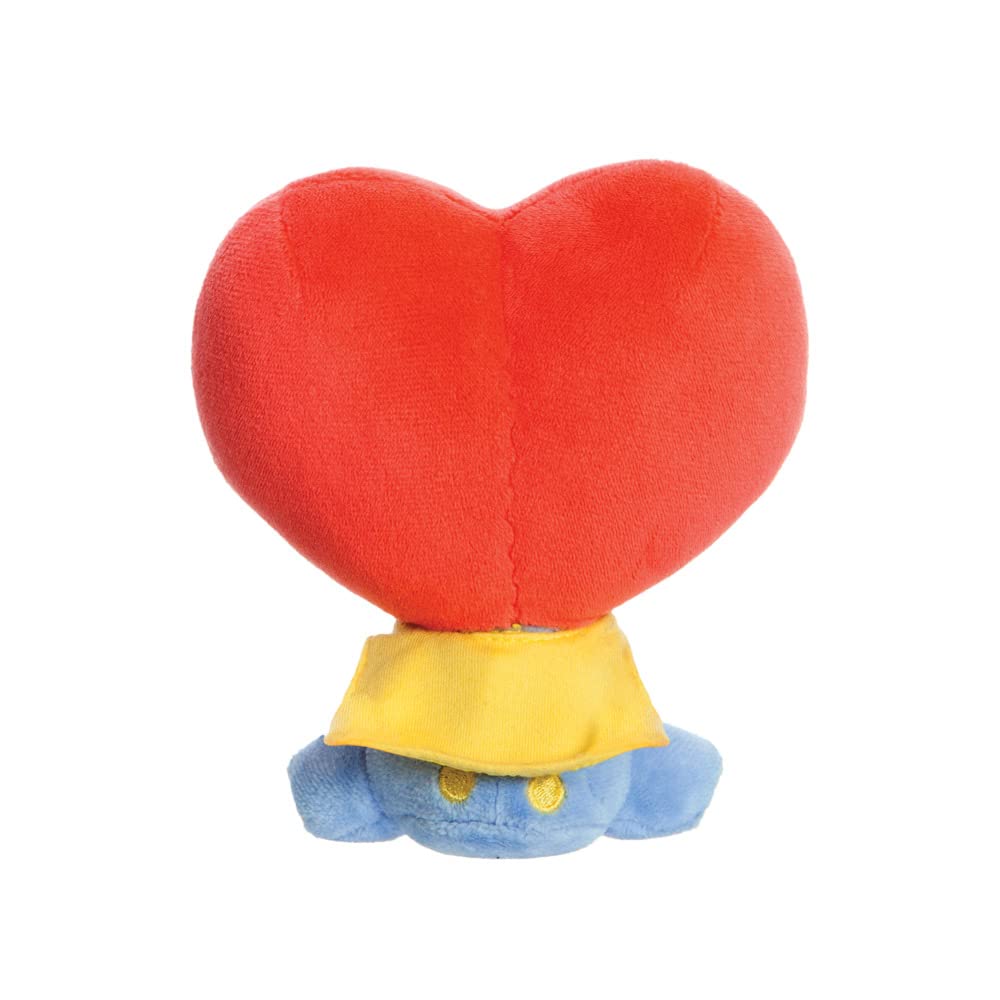 AURORA BT21 Official Merchandise - Baby TATA Sitting Doll | 12 cm Plush Toy | Blue & Red 4