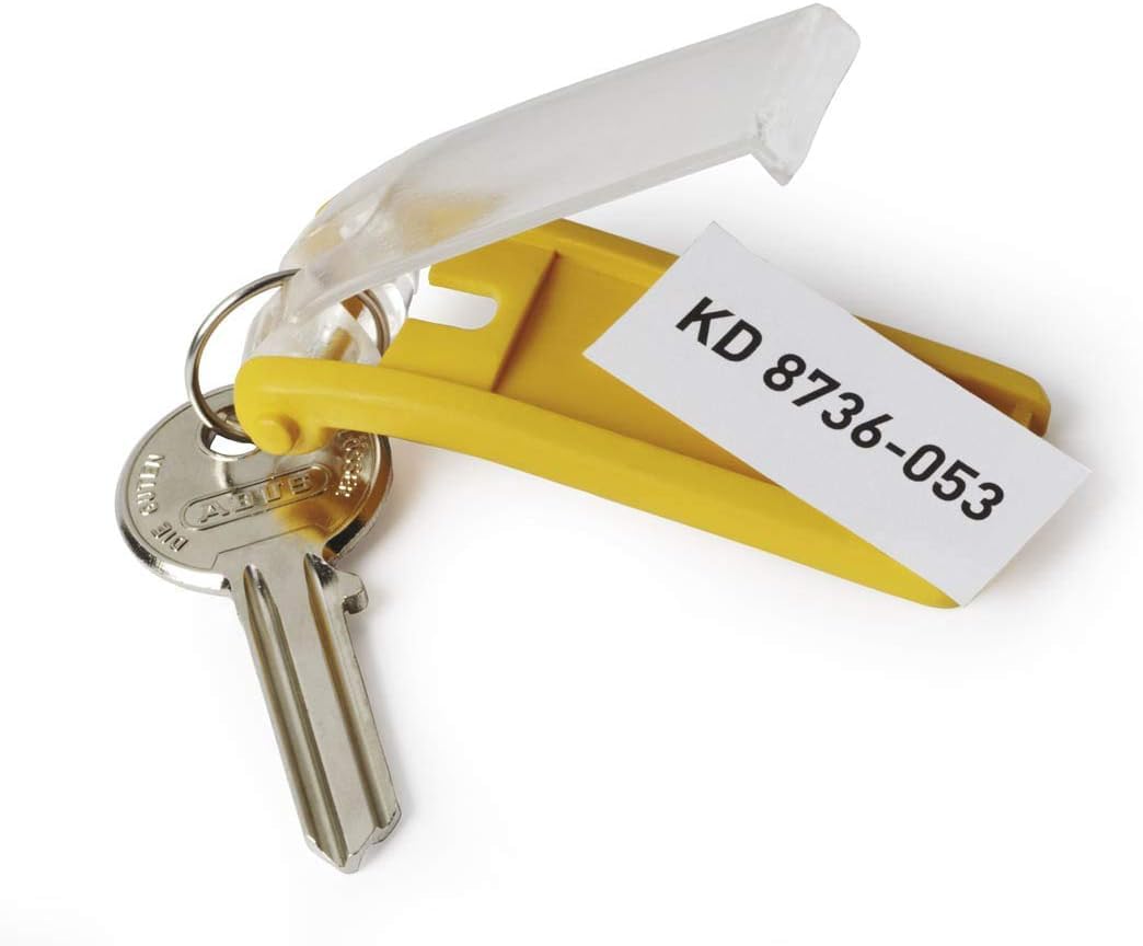 Durable Key Clips - Pack of 24 Plastic Key Tags with Assorted Colors | 68mm Height