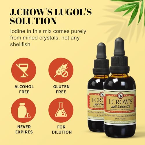J.Crow's Lugolsche Jodlösung, 2 Unzen – Premium-Jodpräparat für Gesundheit und Wasserreinigung 4