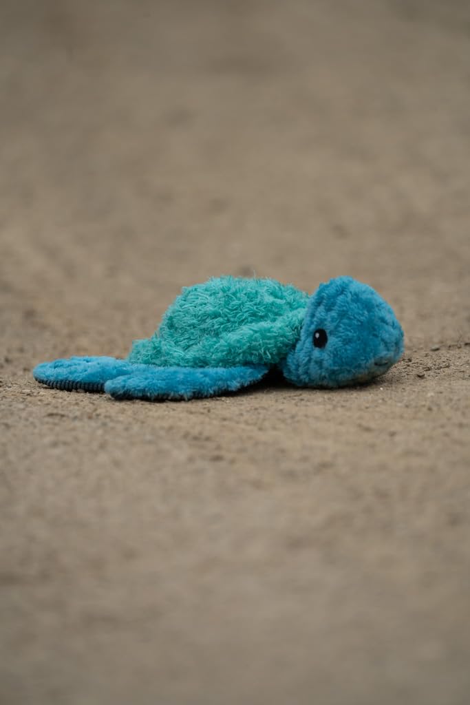 Petface Talulah Turtle Plush Dog Toy with Squeaker | Polyester | Blue/Green 5