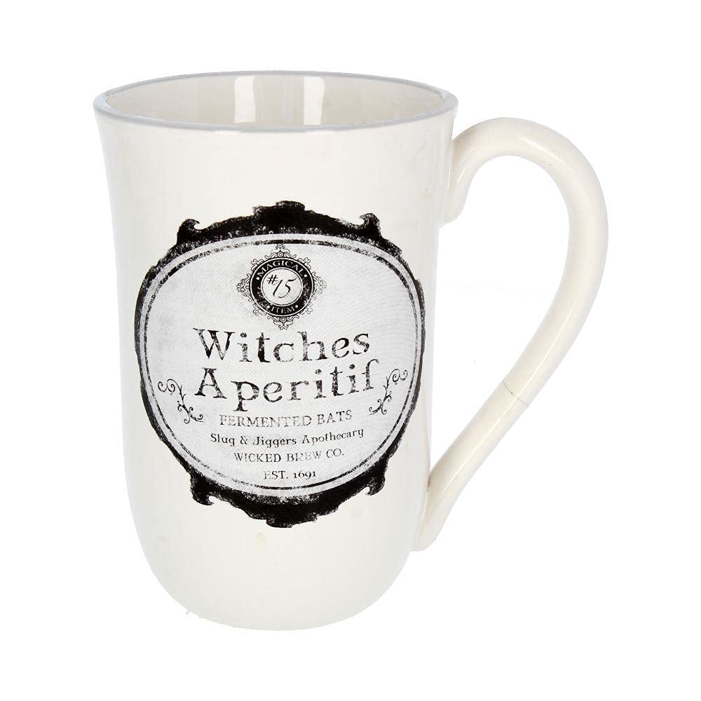 Nemesis Now – Witches Aperitifbecher, Keramik, 14,5 cm, Weiß 4
