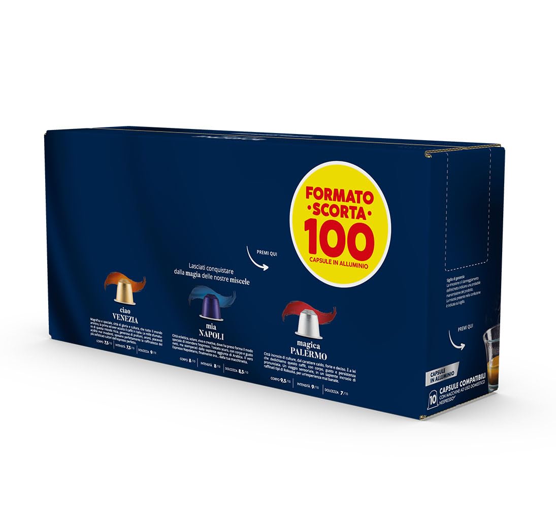 CAFFÈ BORBONE Ciao Venezia Blend Coffee Capsules - 100 Count Aluminum Pods (10 Packs) 8