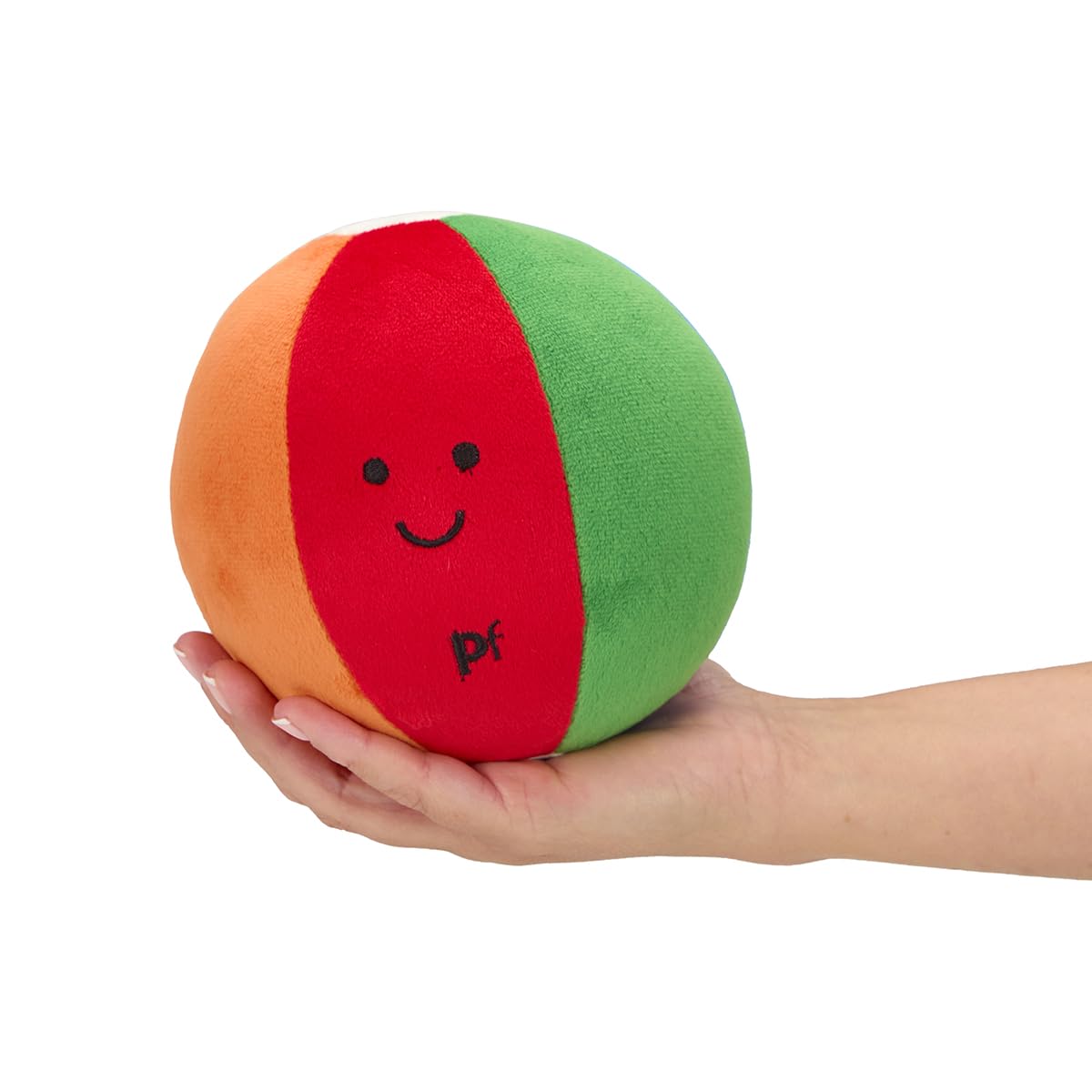 Petface Beach Ball Plush Dog Toy with Built-In Squeaker | Lightweight Fetch Toy | Mixed Colours 3