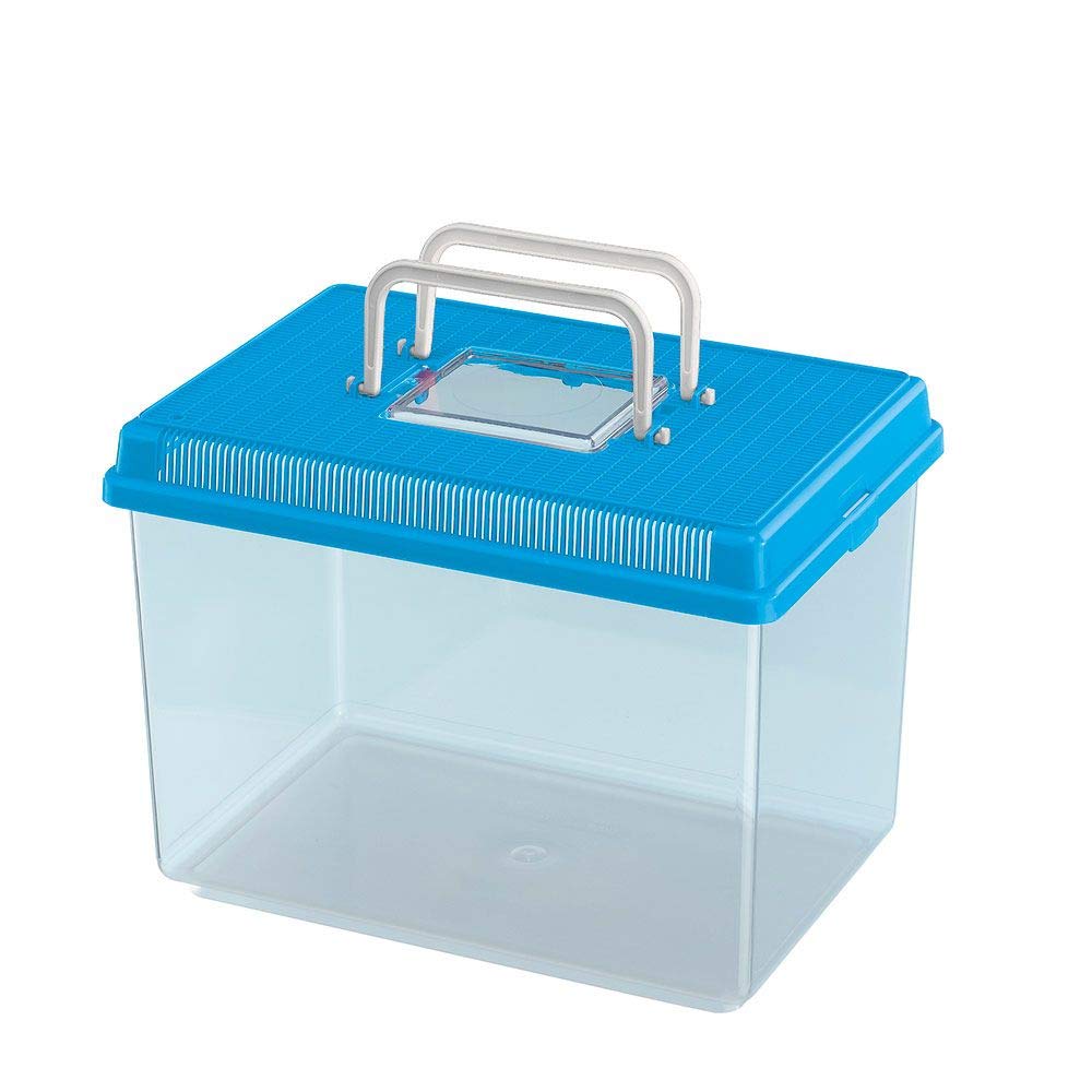 Ferplast Geo Large Plastic Aquarium Tank - 6 Litre Capacity | Transparent Blue Container