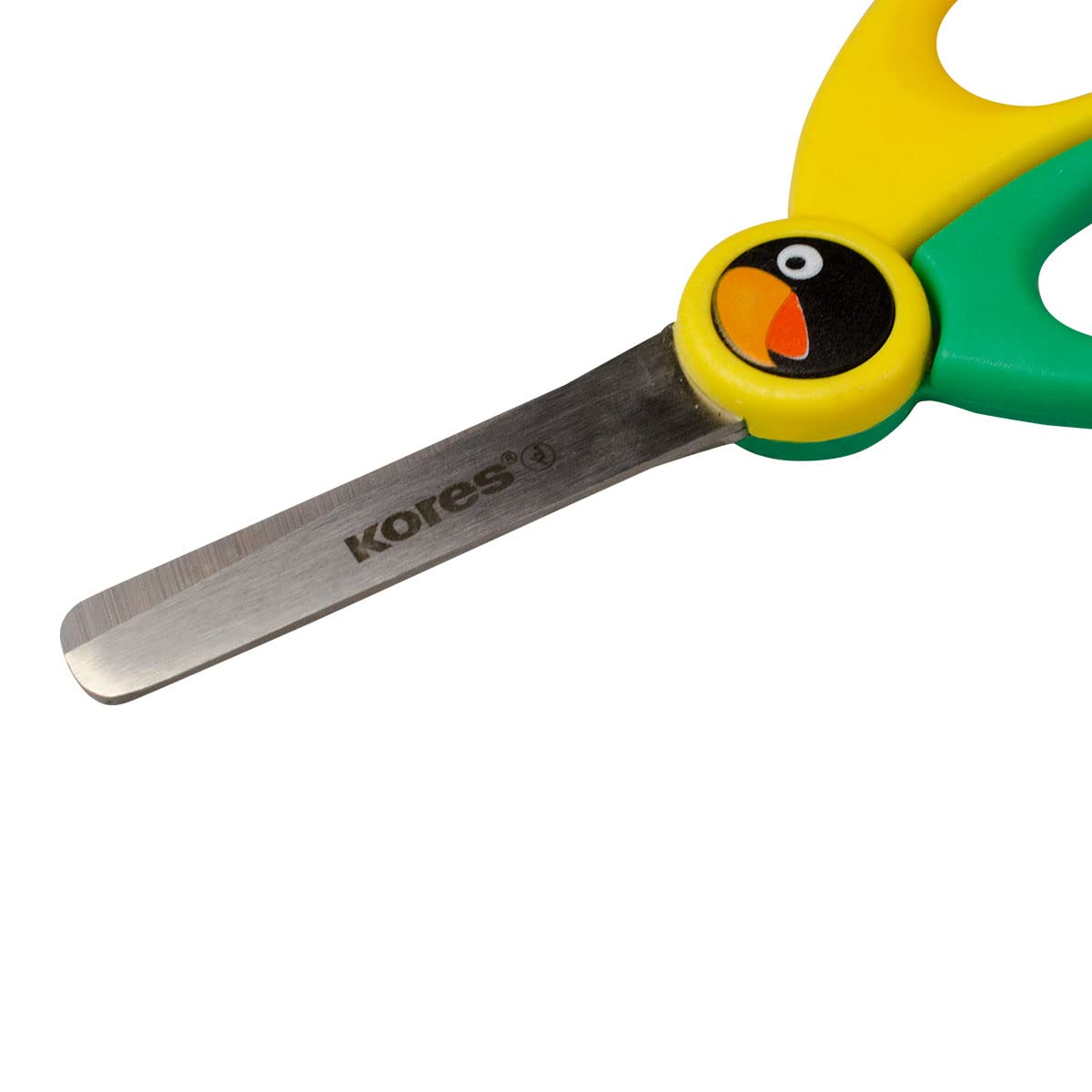 Kores Birdy Children Safety Scissors - Blunt Tip, Stainless Steel Blades, Assorted Colors | 125mm 3