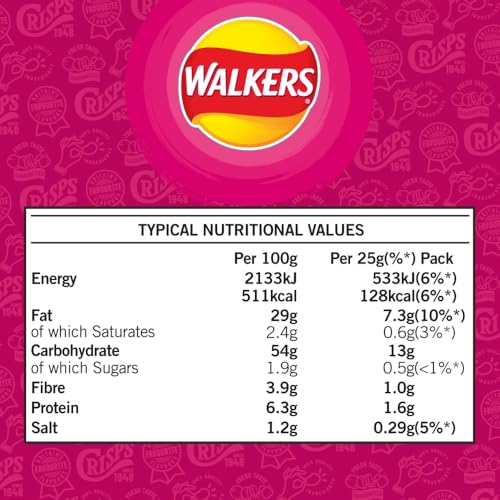 Walkers Prawn Cocktail Crisps Multipack 6 x 25g 5