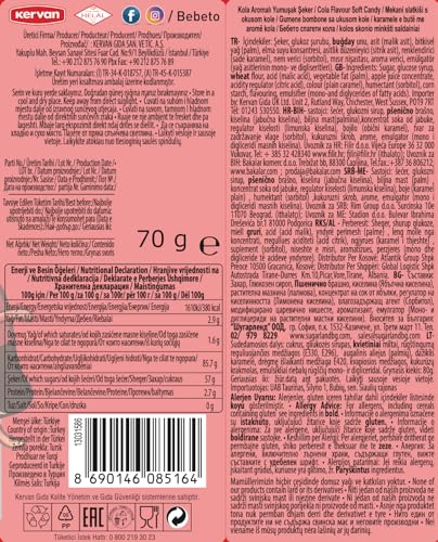 Bebeto Sour Cola Spaghetti – Vegane &amp; Halal-zertifizierte saure Brausegummis, 70 g 4