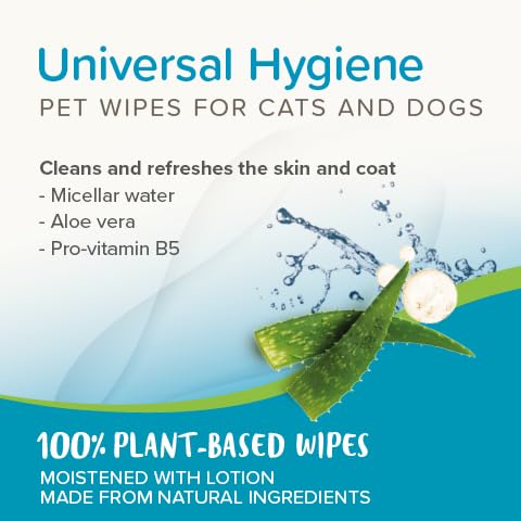 Beaphar Pet Wipes - Universal Hygiene for Cats & Dogs | 30 Count | Plant-Based 3