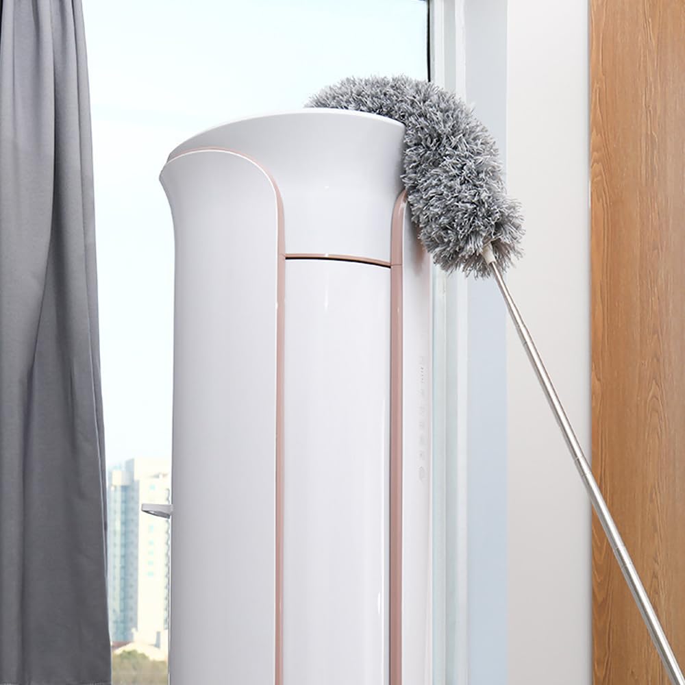 Armo Home Extendable Feather Duster - Telescopic Reach for High Ceilings | Microfibre Head | Grey 7