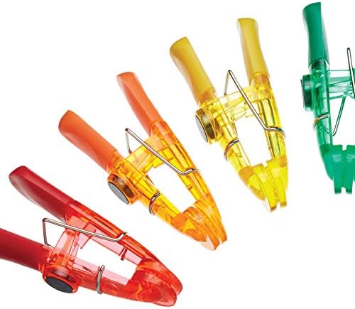 KitchenCraft KCCLIPPK7 Magnetic Clips for Food Bags and Memos, Plastic, Assorted Colours, Set of 7 3