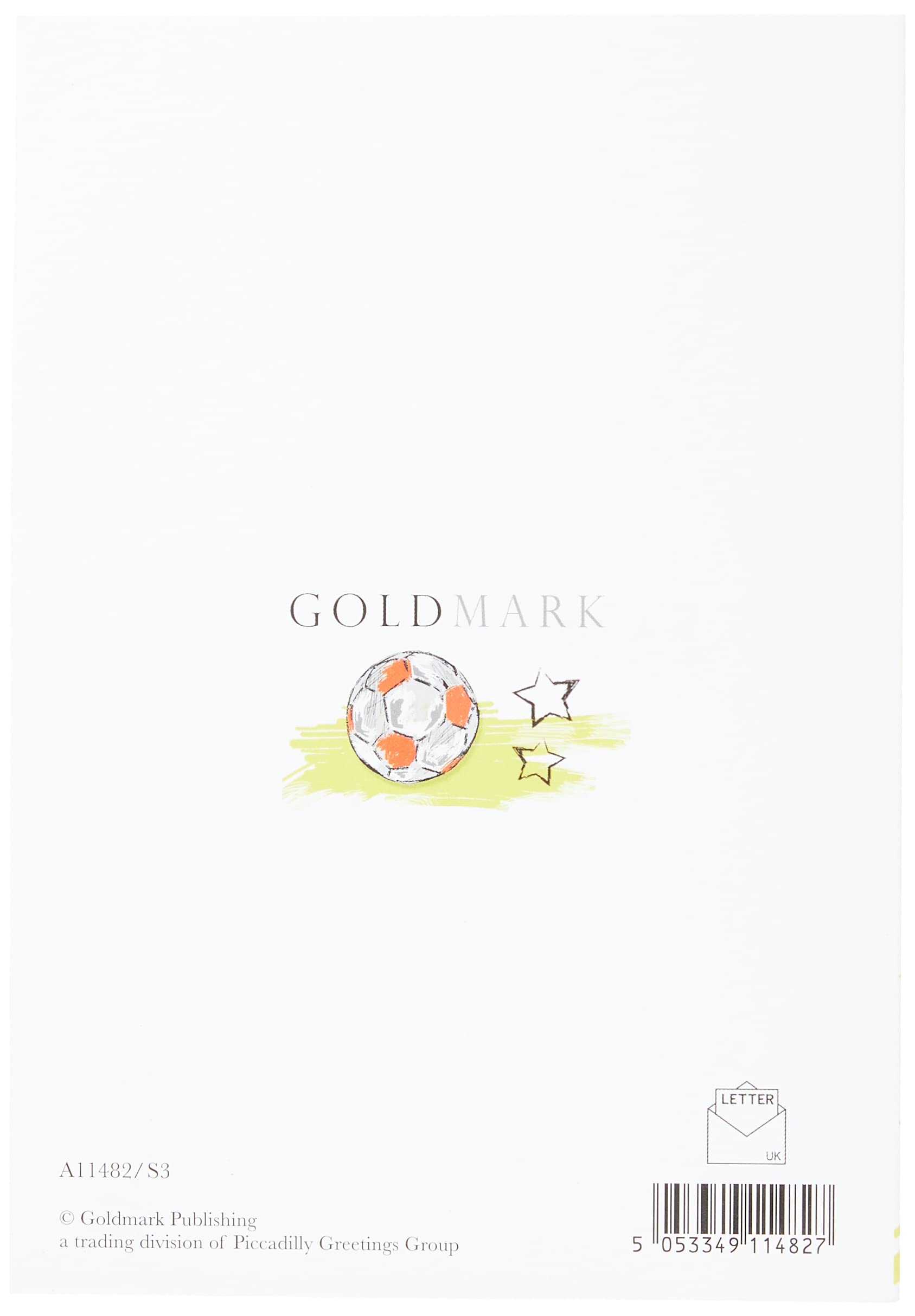 Piccadilly Greetings Birthday Card - Great Grandson | Football Theme | 7 x 5 Inches 3
