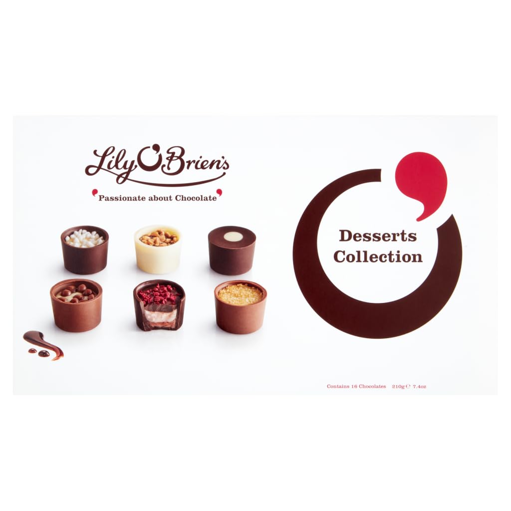 Lily O'Brien's Desserts Collection - 16 Assorted Chocolates | 210g Boxed Gift