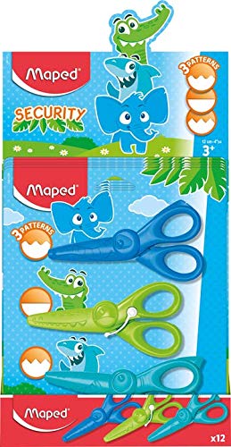 Maped Kidicraft Safety Craft Scissors Set - 3 Pack with Zig Zag & Curve Cuts | Plastic Blades 9