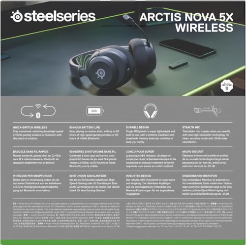 SteelSeries Arctis Nova 5X Wireless – Xbox-Gaming-Headset mit über 100 Audio-Voreinstellungen 12