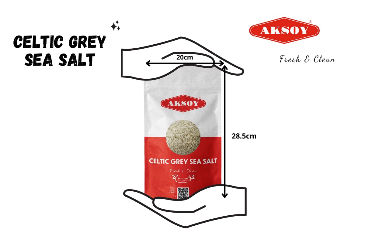 AKSOY Celtic Grey Sea Salt Coarse - Mineral-Rich, Unrefined | 500g 5