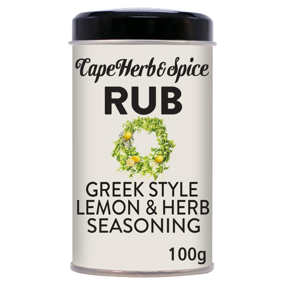 Cape Herb & Spice Greek Style Lemon & Herb Rub - 4 Pack of 100g | Vegan Friendly 4