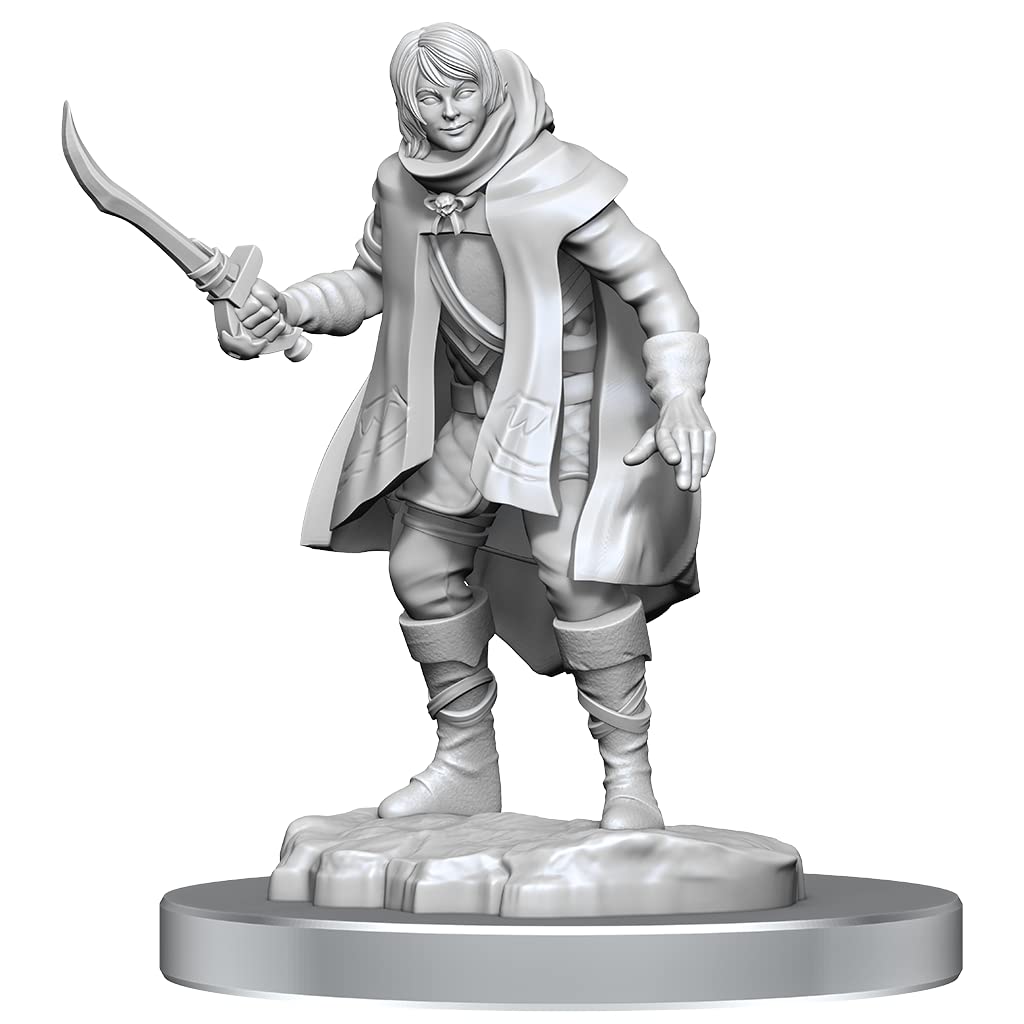 WizKids Nolzur's Marvelous Miniatures: Elf Rogue & Half-Elf Rogue Proté | 2 Unpainted Miniatures | Plastic 3
