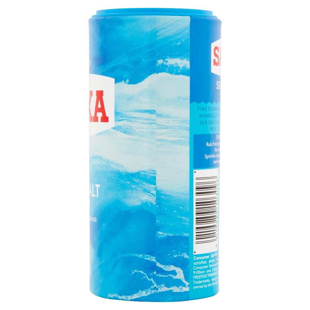 Saxa Fine Sea Salt - Premium Seasoning | Fine Texture | 350 g Drum 4