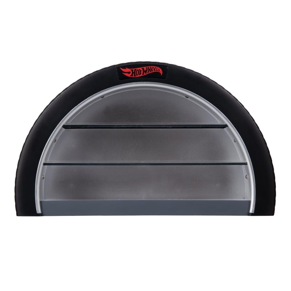 Paladone Hot Wheels Tyre Display Case Light - Holds 8 Cars | LED Illuminated | Wall Mountable or Freestanding 7