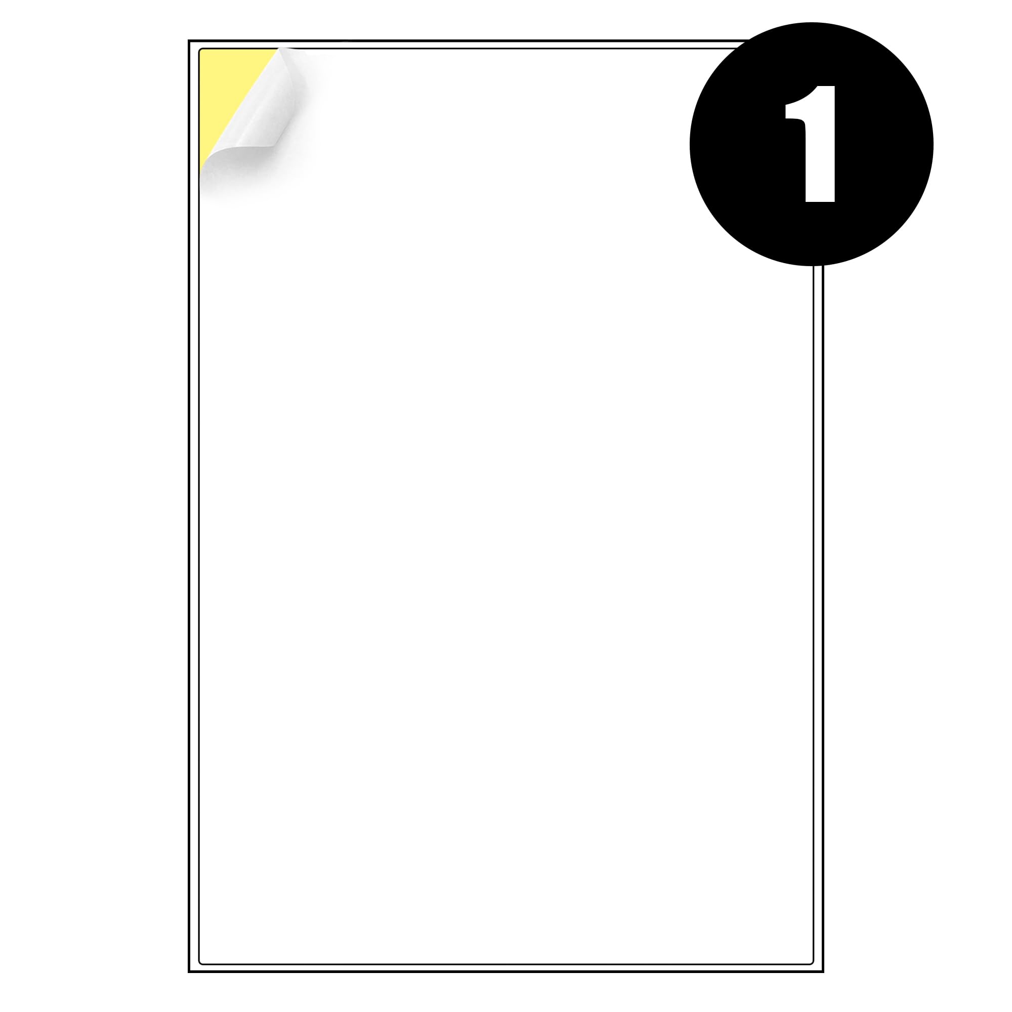 iSOUL A4 Printer Labels - 1 Label Per Sheet, 20 Sheets, Matte White, Inkjet & Laser Compatible