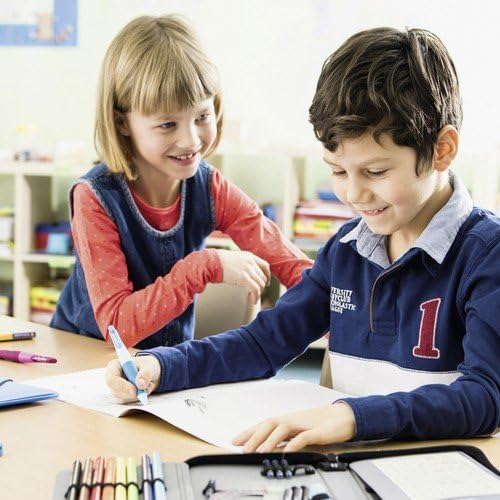 Handwriting Pencil - STABILO EASYergo 3.15 Left Handed Light Blue/Dark Blue + Sharpener 6