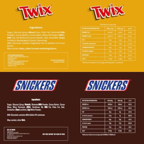 Mixed Bulk Chocolate Box with Snickers, Twix, M&M's Peanuts, Maltesers & Bounty - 30 Full-Size Bars 10