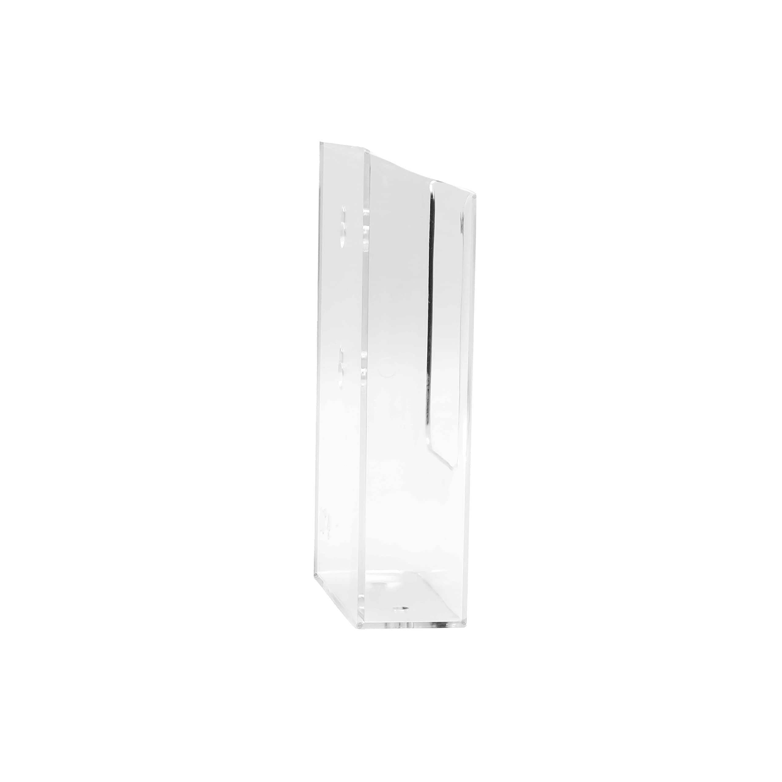 Europel Wall Mounted Brochure Holder - Clear Acrylic | For 1/3 A4 Size | Styrene 8
