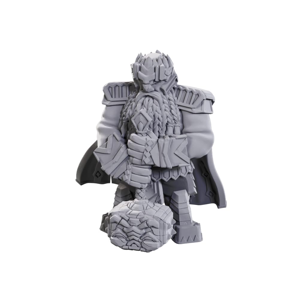 WizKids Pathfinder Deep Cuts Male Dwarf Champion Miniature | Unpainted Plastic Figure | Wave 23
