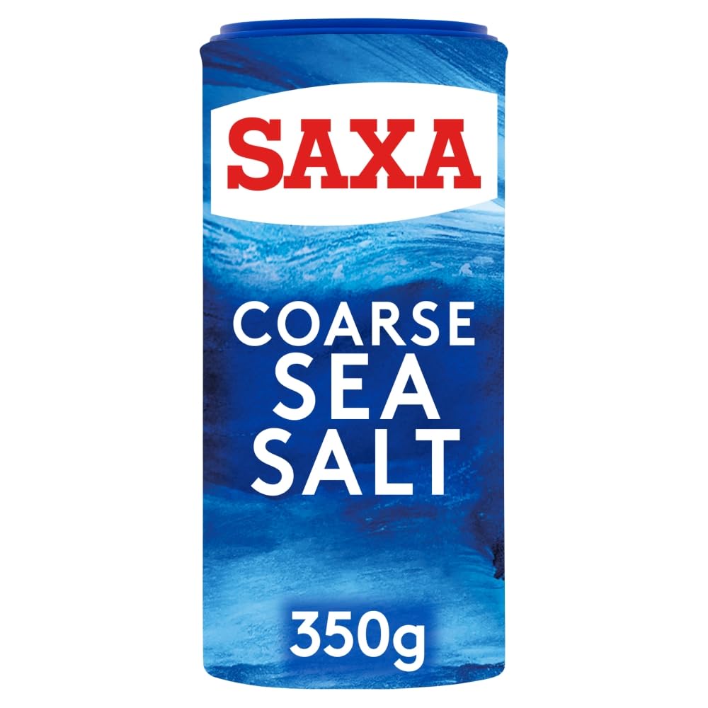 Saxa Coarse Sea Salt for Cooking & Grinding - Pure & Natural | 350g Drum 7