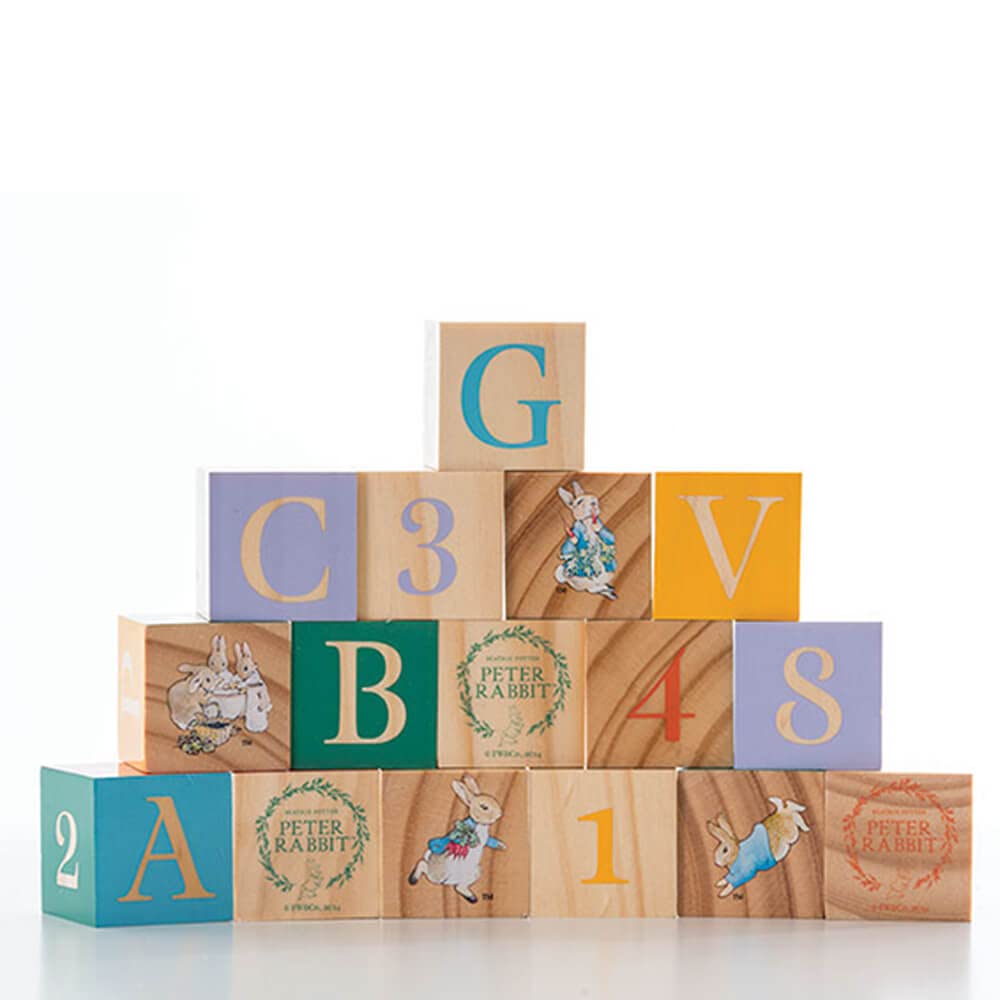 Rainbow Designs Peter Rabbit Wooden Building Blocks for Early Development | Multi-coloured | Ages 12 Months+ 5
