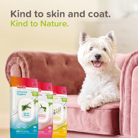 Beaphar Pet Wipes - Universal Hygiene for Cats & Dogs | 30 Count | Plant-Based 7