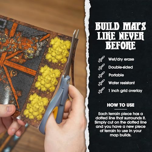 Dungeon Craft Cursed Lands Brettspiel – über 1000 wendbare Geländestücke für Dungeons &amp; Dragons Curse of Strahd 3