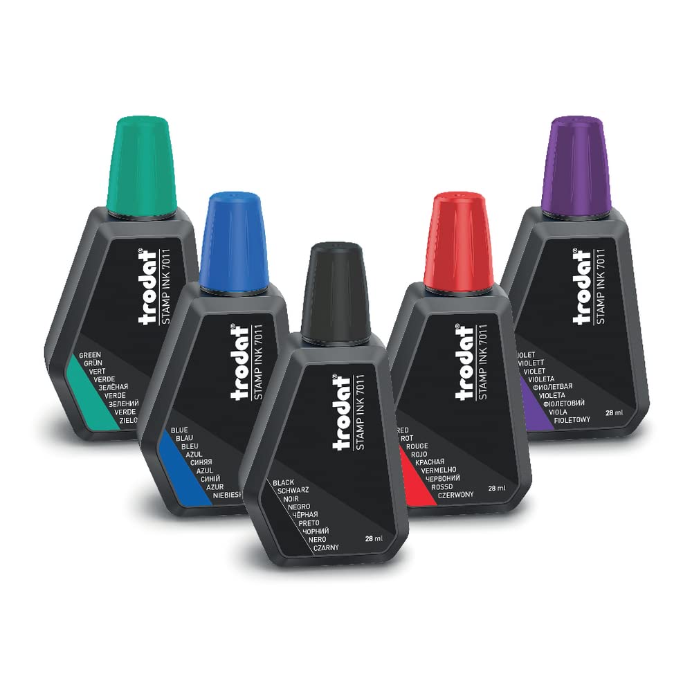 Trodat Red Ink Bottle - 28 ml Replacement Ink for Hand Stamp Pads | Model 7011 6