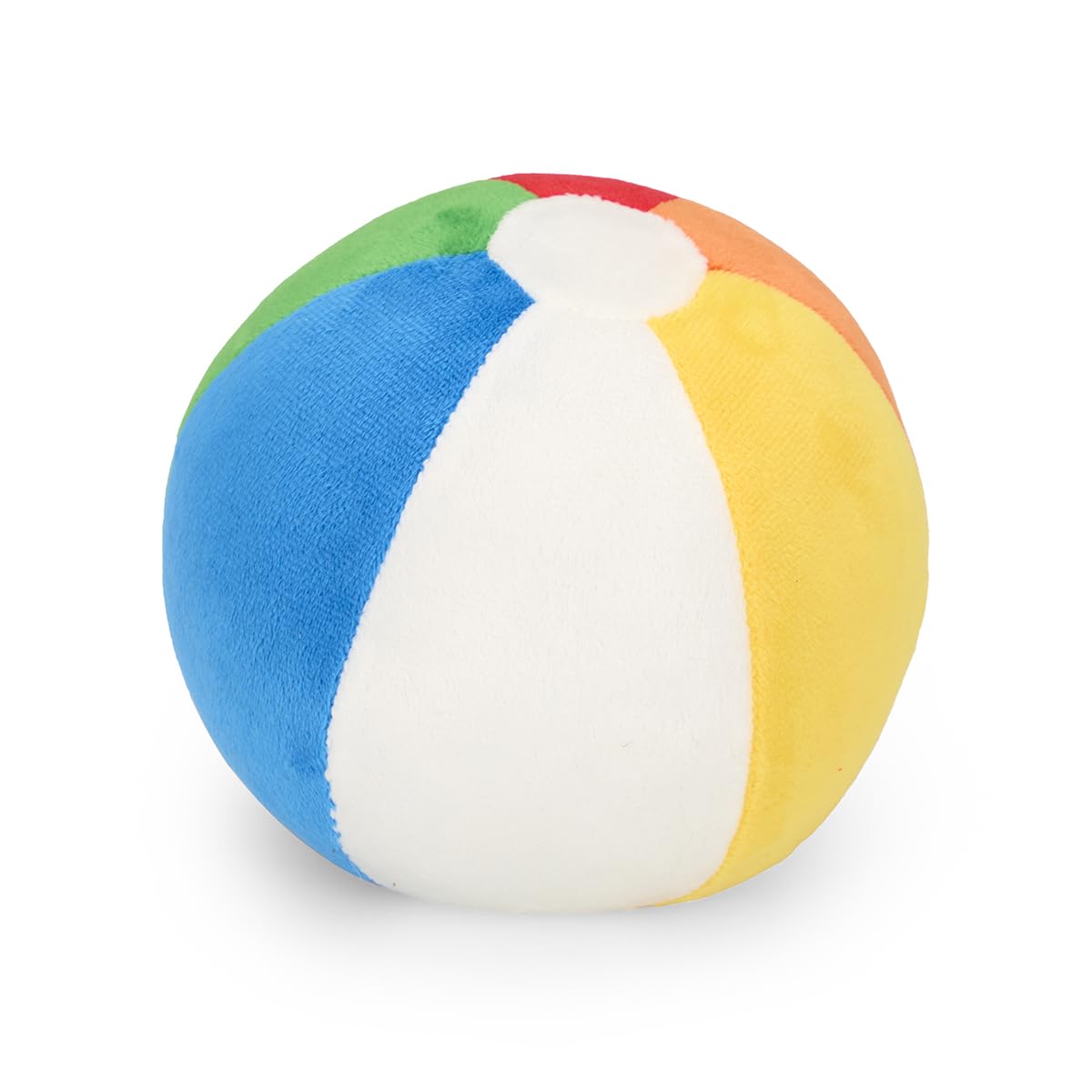 Petface Beach Ball Plush Dog Toy with Built-In Squeaker | Lightweight Fetch Toy | Mixed Colours 6